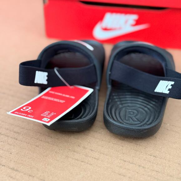 NEW NIKE KAWA BABY SLIDE SIZE 9C BLACK - Picture 1 of 6